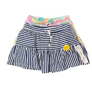 NWT CAT &‎ JACK Girls Ruffled Striped Knit  Skort Skirt Size 8 Bundle Cute